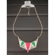 Necklace gold-green-red