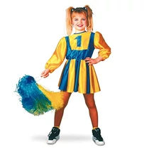 Cheerleader dress yellow/blue - CARNEVAL 11237