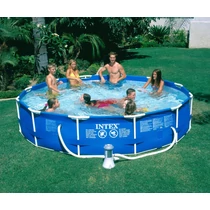 Water cartridge pool set, metal frame, 366×76 cm, with water cartridge - INTEX 28212