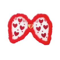 Butterfly wing red, heart - 6 13592