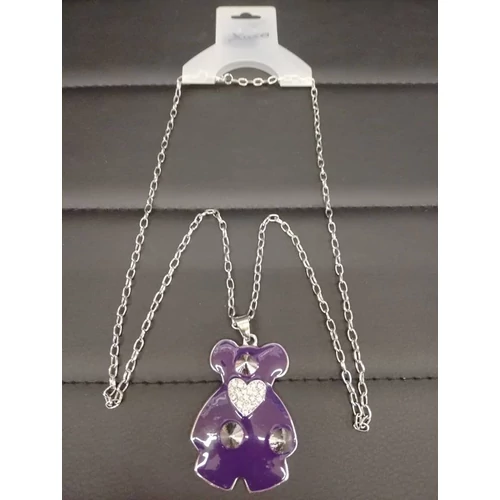 Necklace with bear pendant