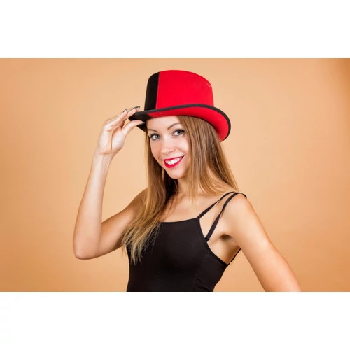 Top hat black-red - CARNEVAL 38011